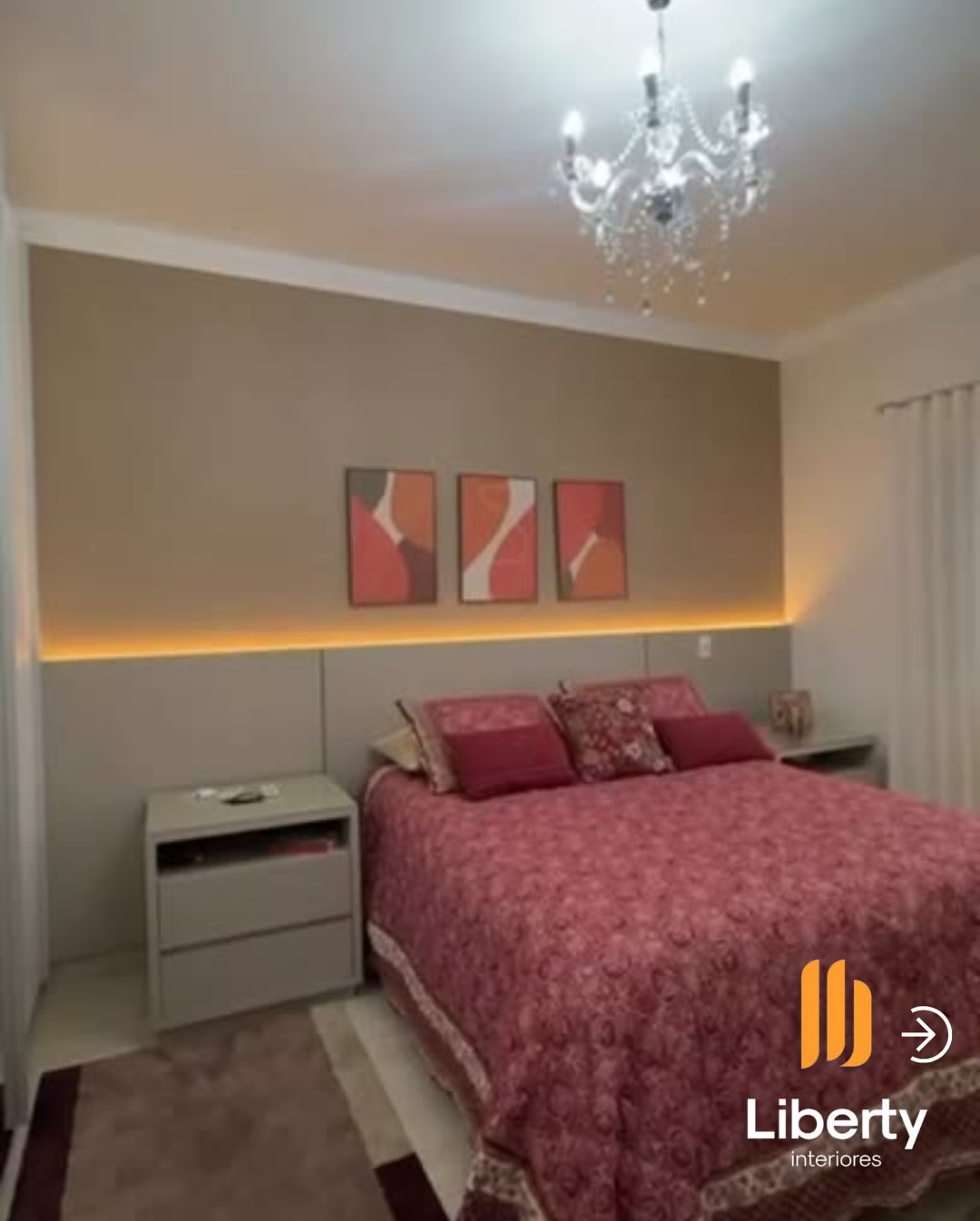 Quarto planejado com funcionalidade, elegância e conforto em equilíbrio